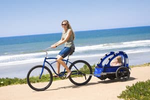 Das Fahrrad kann mit entsprechendem Zubehör zur Beförderung von Kindern dienen.