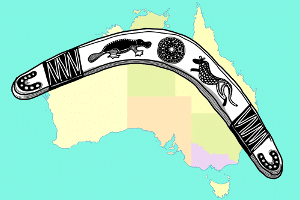 Eine Art Bumerang-Test gab es schon bei den jungen Aborigines: Sie lernten den geschickten Umgang mit dem Wurfgerät eher spielerisch.