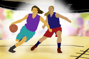 Beachten Sie beim Test, ob der Basketball gut in der Hand liegt.