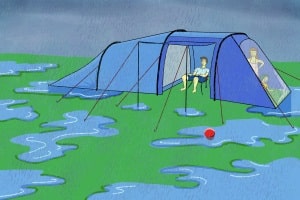 Bestes Busvorzelt: Ihr Testsieger sollte sich durch Stabilität und eine hohe Wassersäule auszeichnen.