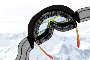 Wollen Sie als Brillenträger eine Crossbrille kaufen, sollten Sie testen, ob Ihre Sehhilfe darunter passt.