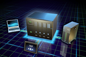 Auf den NAS-Server können mehrere Endgeräte zugreifen.